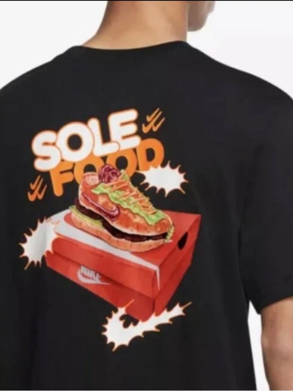 Nike Sole Food Burger T-Shirt DN5177-010 Mens Size M NWT Black